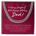 Man Worthy Of Honor And Respect cuban link chain silver front
