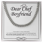 Tastier Than Your Homemade cuban link chain silver front