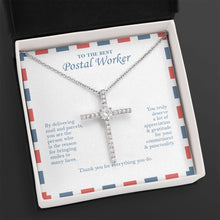 Load image into Gallery viewer, Bringing Smiles To Many Faces cz cross necklace close up
