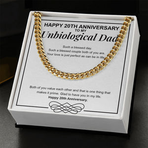 A Blessed Couple cuban link chain gold standard box