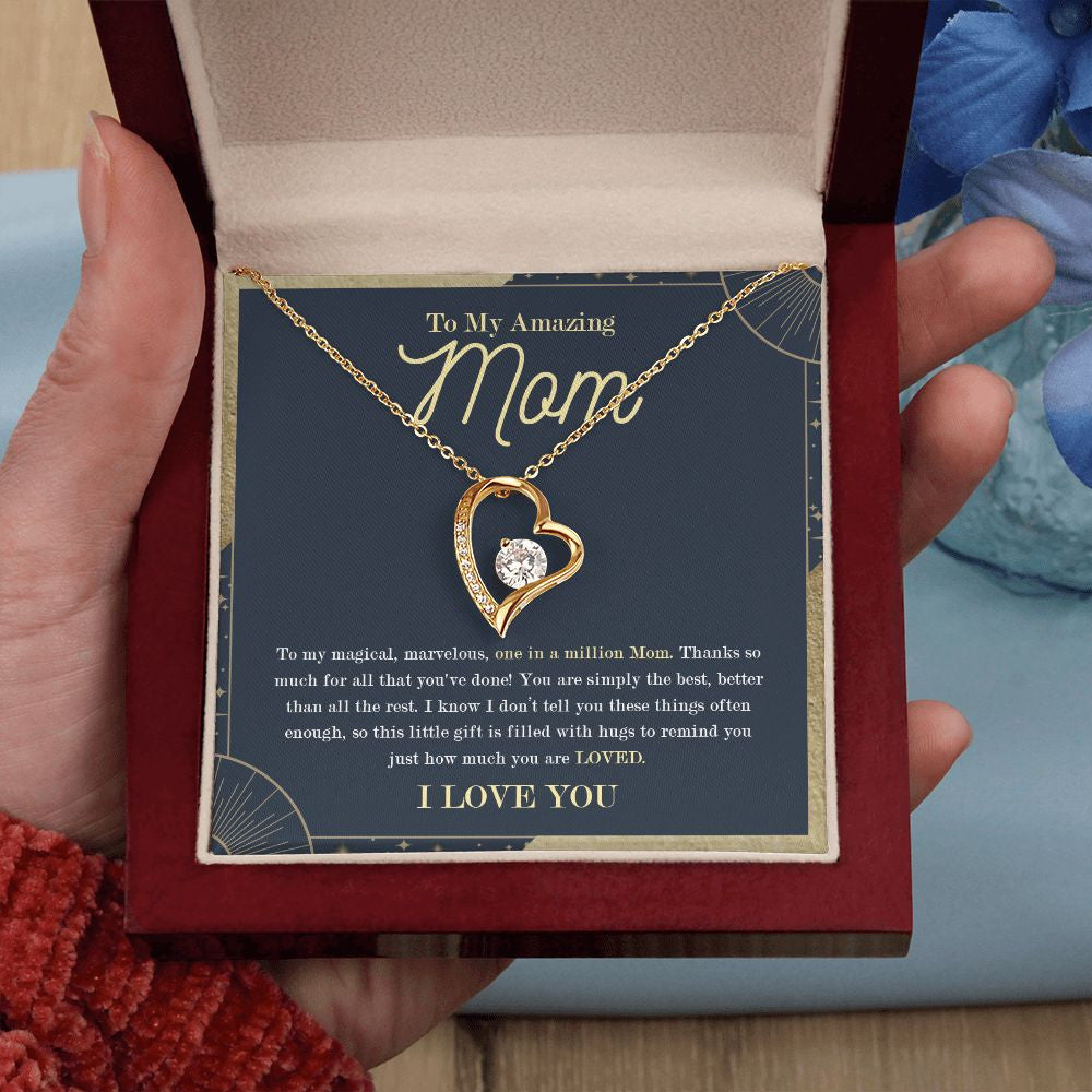 Simply the best forever love gold pendant led luxury box in hand
