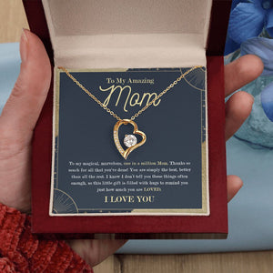 Simply the best forever love gold pendant led luxury box in hand