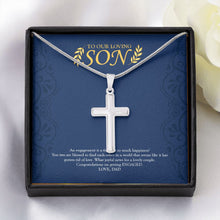 Load image into Gallery viewer, Blessed To Find stainless steel cross yellow flower

