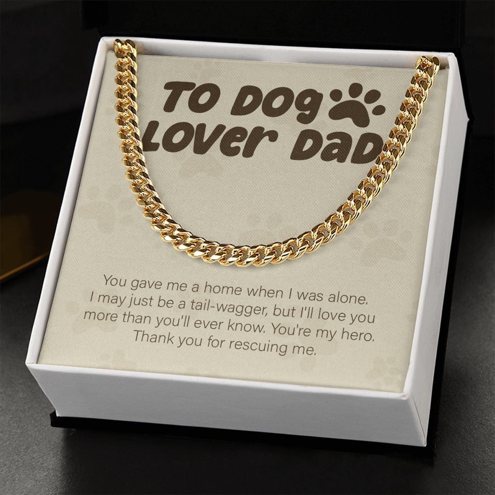 You Gave Me Home cuban link chain gold standard box