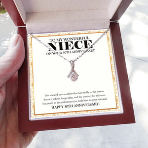 Marriage Milestone alluring beauty necklace luxury led box hand holding