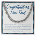 Enjoy Valuable Bonding Time cuban link chain silver front