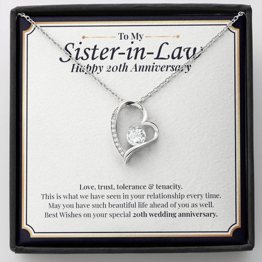 Love, Trust, Tolerance forever love silver necklace front