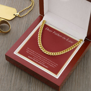 A Beautiful Marriage Bond cuban link chain gold luxury led box