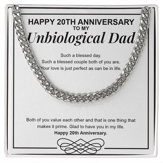 A Blessed Couple cuban link chain silver front