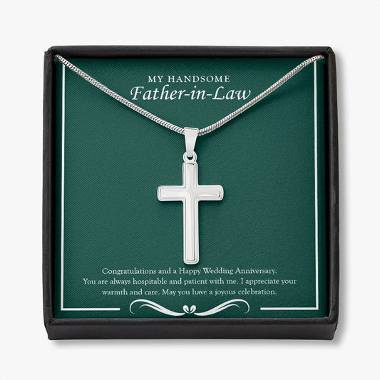 Joyous Celebration stainless steel cross necklace front