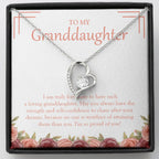 Strength And Self-Confidence forever love silver necklace front