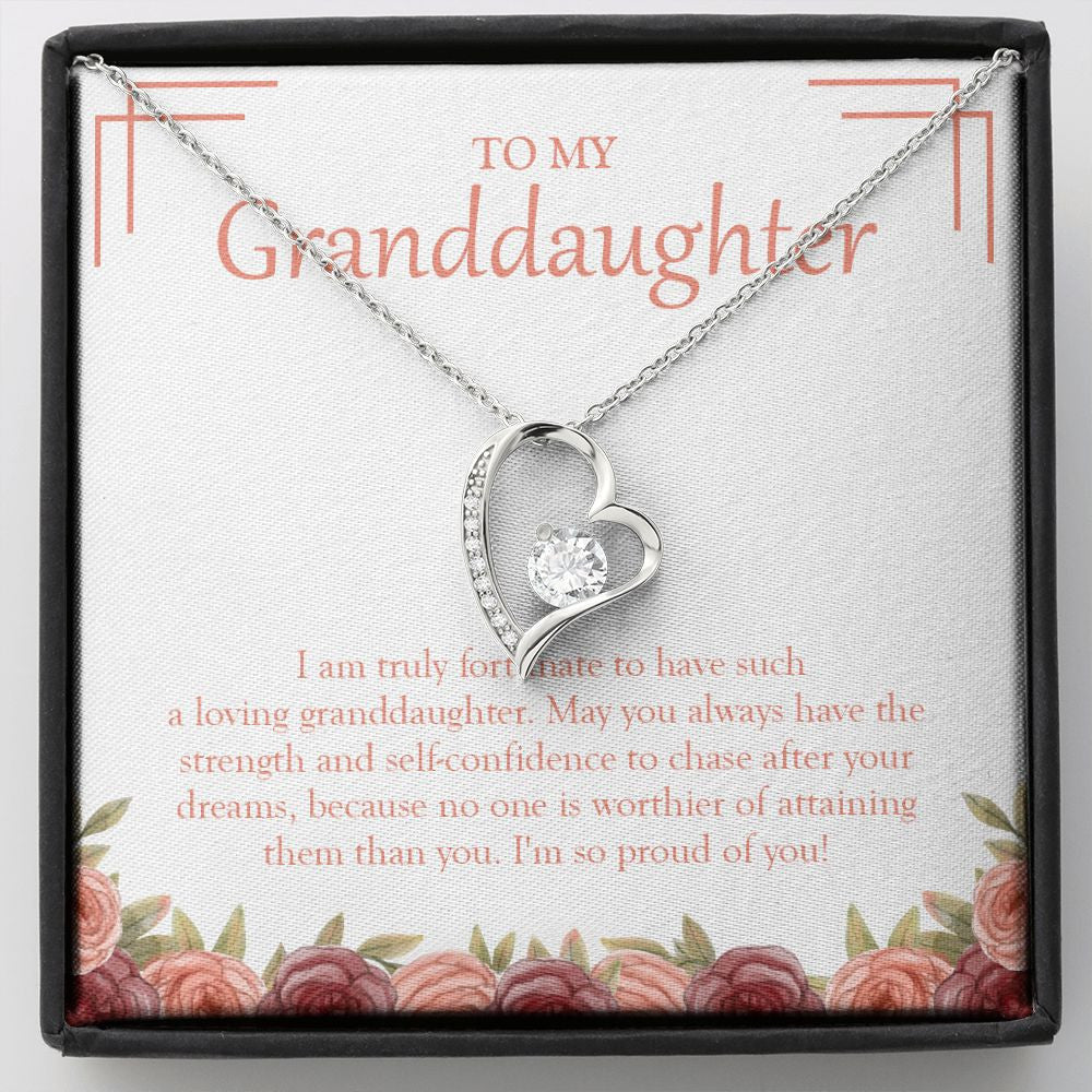 Strength And Self-Confidence forever love silver necklace front