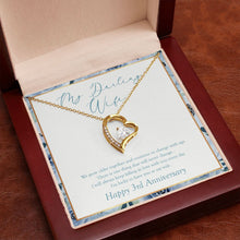 Load image into Gallery viewer, Falling In Love Everyday forever love gold pendant premium led mahogany wood box
