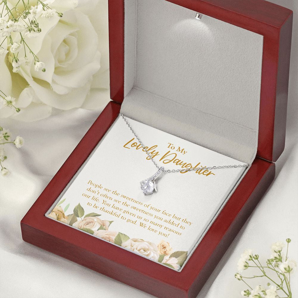 The Sweetness You Add alluring beauty necklace premium led mahogany wood box