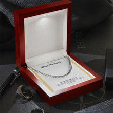 Load image into Gallery viewer, Without A Doubt cuban link chain silver premium led mahogany wood box

