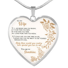 Load image into Gallery viewer, Braver Than You Believe - Gift For Wife Heart Pendant Necklace
