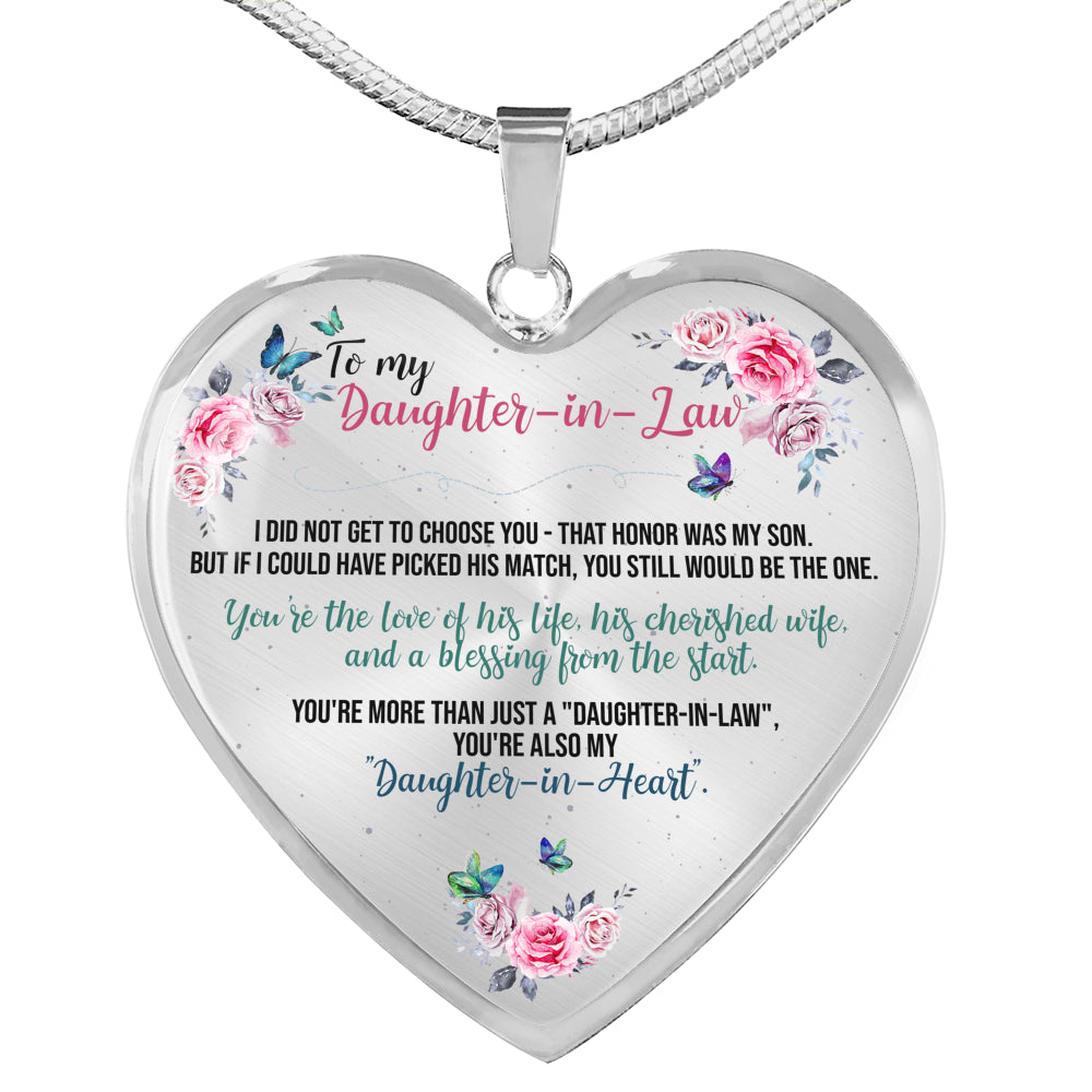 You Still Be The one - Gift For Daughter In Law Heart Pendant Necklace