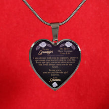 Load image into Gallery viewer, Carry You In My Heart - Gift For Granddaughter Heart Pendant Necklace
