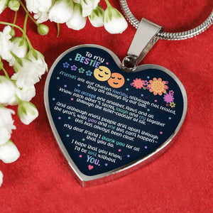 Friends Are Our Chosen Family - Gift For Best Friend Heart Pendant Necklace