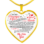 No One Equal To You - To My Daughter Heart Pendant Necklace
