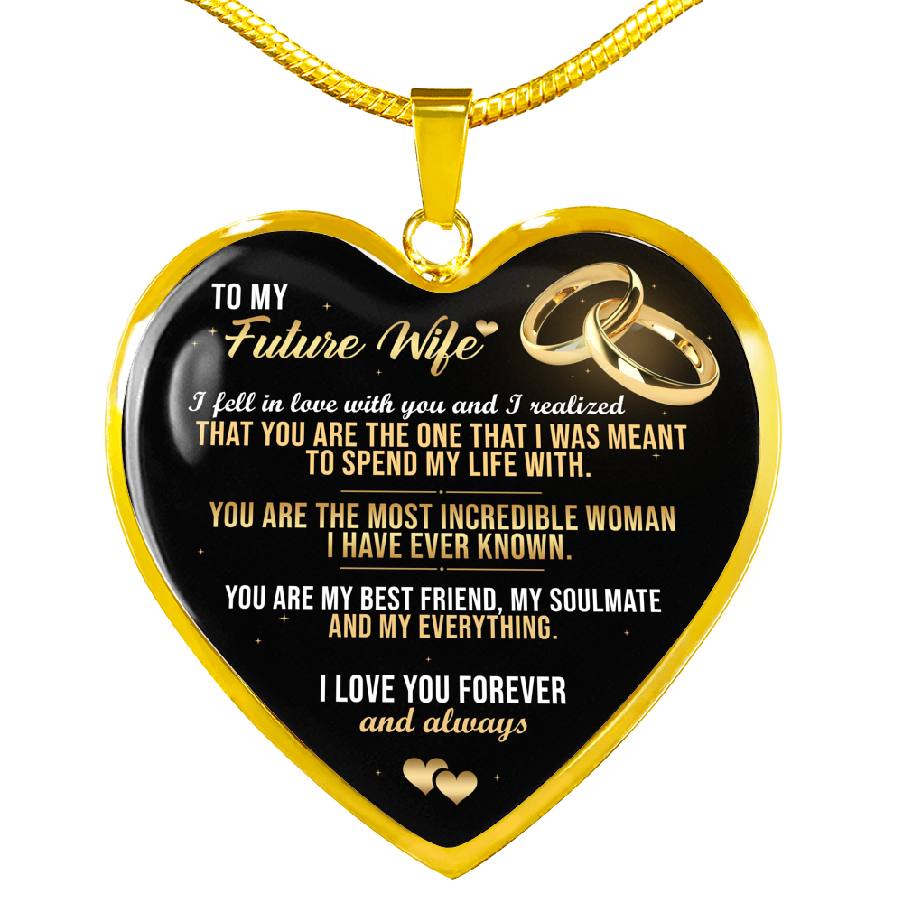 Spend My Life With - Gift For Future Wife Heart Pendant Necklace