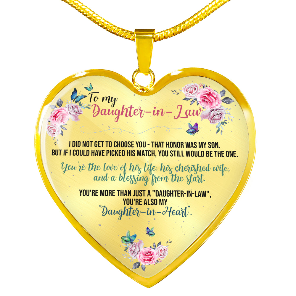 You Still Be The one - Gift For Daughter In Law Heart Pendant Necklace