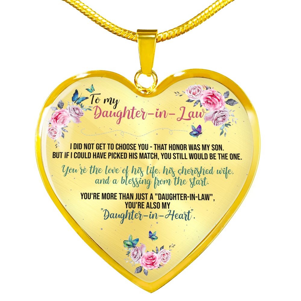 You Still Be The one - Gift For Daughter In Law Heart Pendant Necklace
