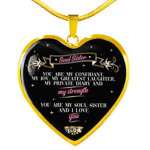 My Greatest Laughter - Gift For Soul Sister Heart Pendant Necklace