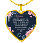 Turn Back The Clock - Gift For Fiancee Heart Pendant Necklace