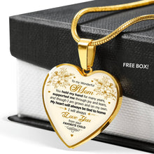 Load image into Gallery viewer, My Heart Will Always Tied To Home - To My Wonderful Mom Heart Pendant Necklace
