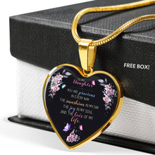 Load image into Gallery viewer, The Sunshine In My Day - Gift For Daughter Heart Pendant Necklace
