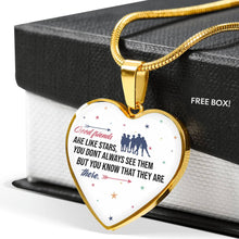 Load image into Gallery viewer, Good Friends Are Like Stars - Gift For Friends Heart Pendant Necklace
