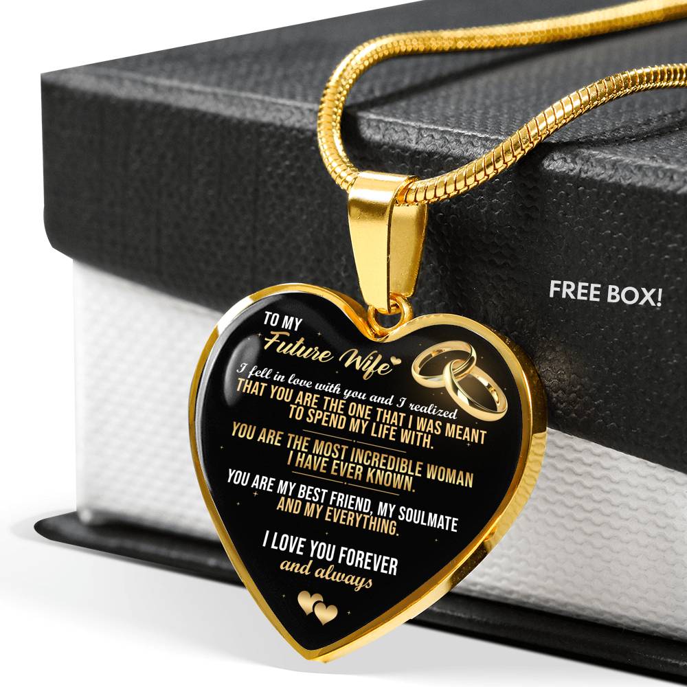 Spend My Life With - Gift For Future Wife Heart Pendant Necklace