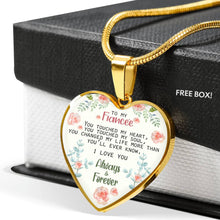 Load image into Gallery viewer, Touch My Heart - Gift For Fiancee Heart Pendant Necklace
