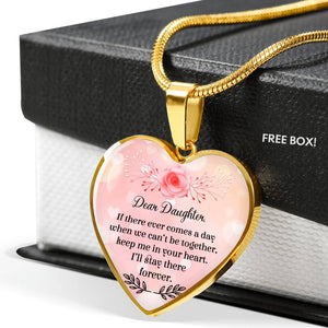 Keep Me In Your Heart - Gift For Daughter Heart Pendant Necklace