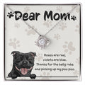 Cane Corso Mom "Belly Rubs Poo Poo" Love Knot Necklace