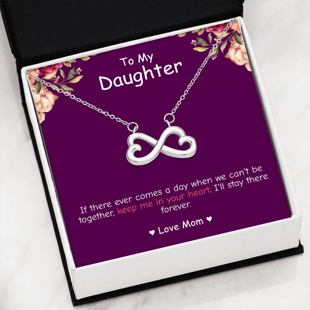 Keep Me In Your Heart - Mom to Daughter Infinity Necklace