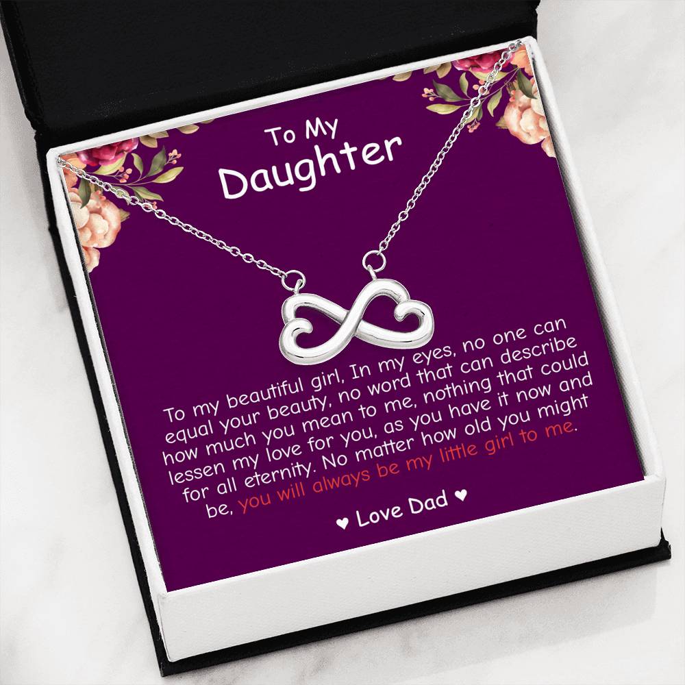 Always My Little Girl - Dad to Daughter Infinity Necklace