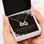 Little Hands You Gently Hold - Gift For Babysitter Infinity Necklace