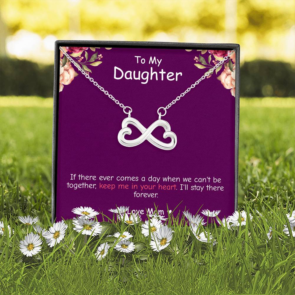Keep Me In Your Heart - Mom to Daughter Infinity Necklace