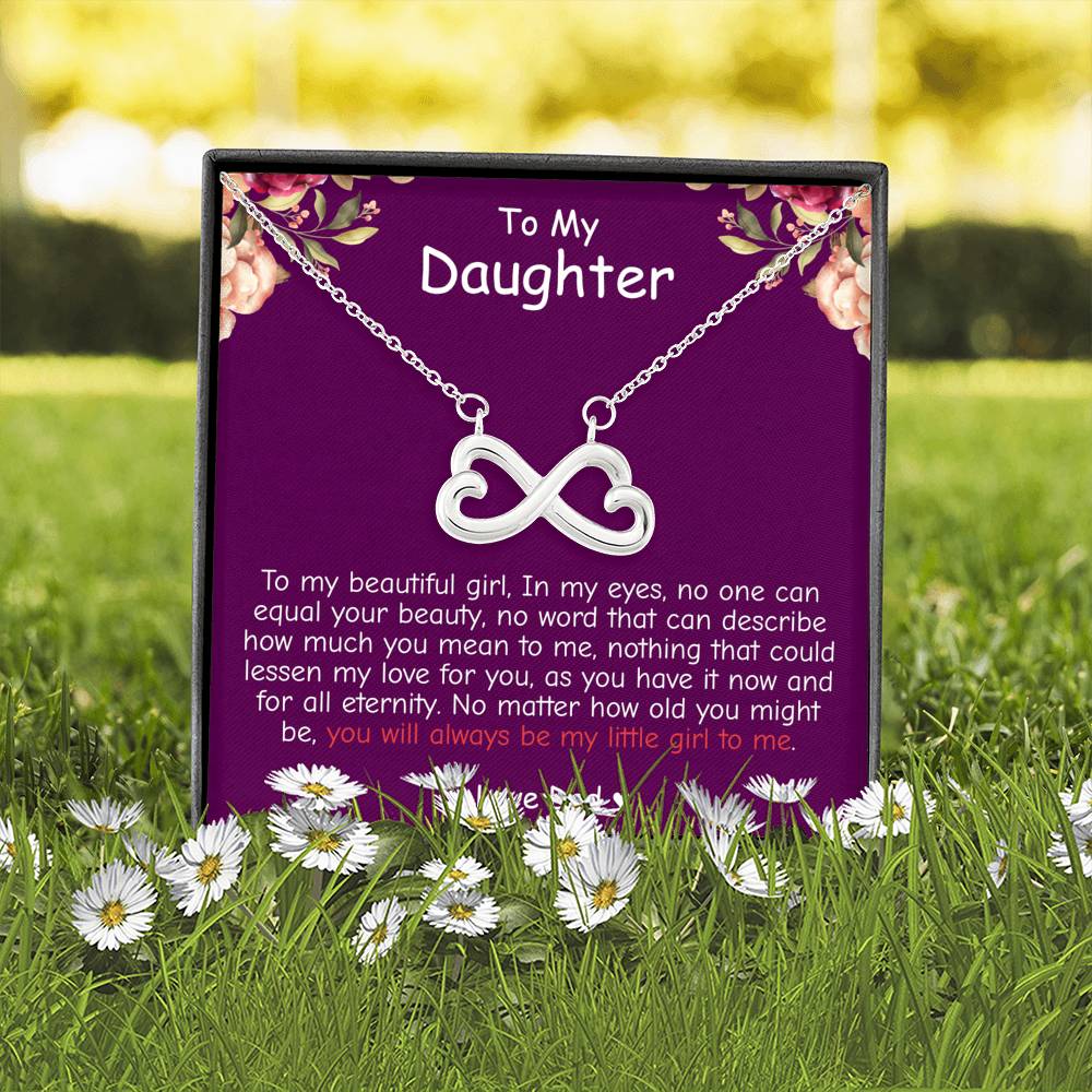 Always My Little Girl - Dad to Daughter Infinity Necklace