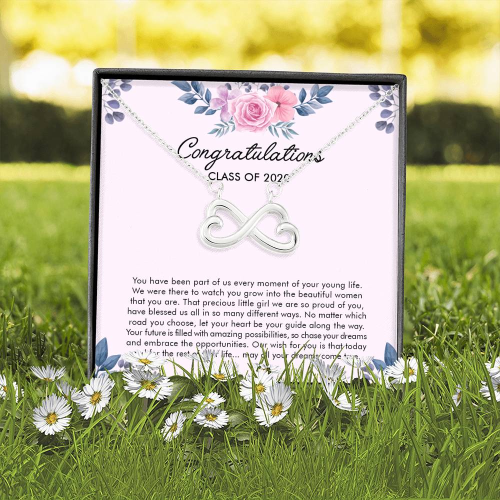 Graduation Gift - Congratulations Class of 2020 - Infinity Heart Necklace