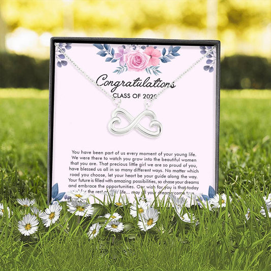 Graduation Gift - Congratulations Class of 2020 - Infinity Heart Necklace