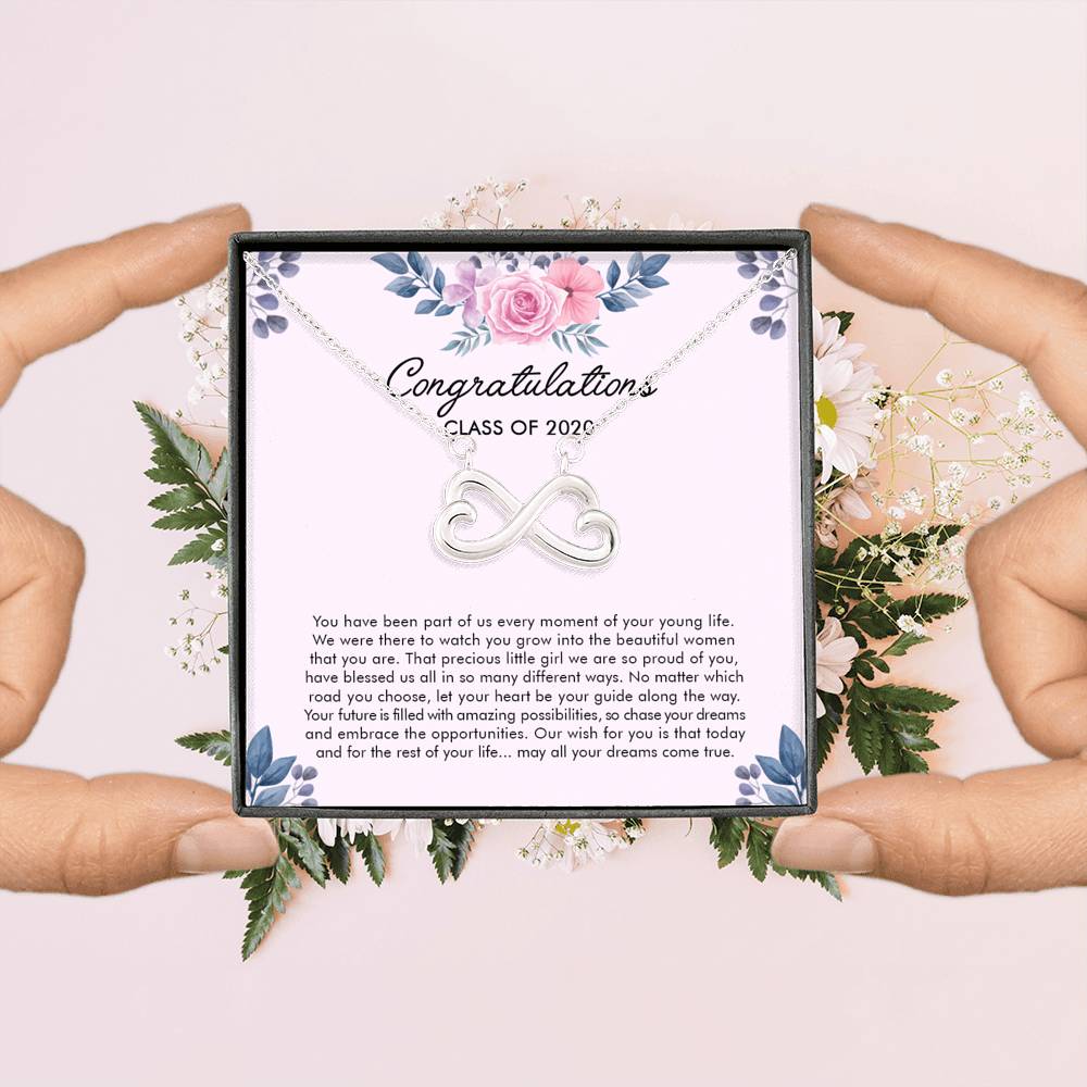 Graduation Gift - Congratulations Class of 2020 - Infinity Heart Necklace