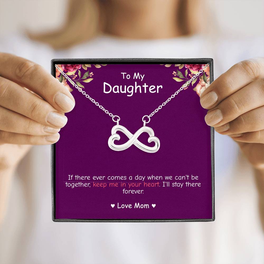 Keep Me In Your Heart - Mom to Daughter Infinity Necklace