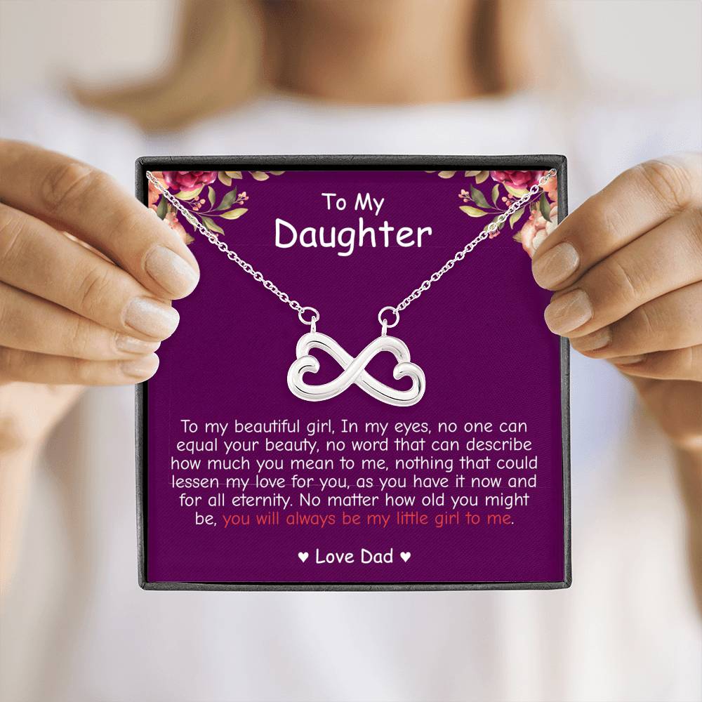 Always My Little Girl - Dad to Daughter Infinity Necklace