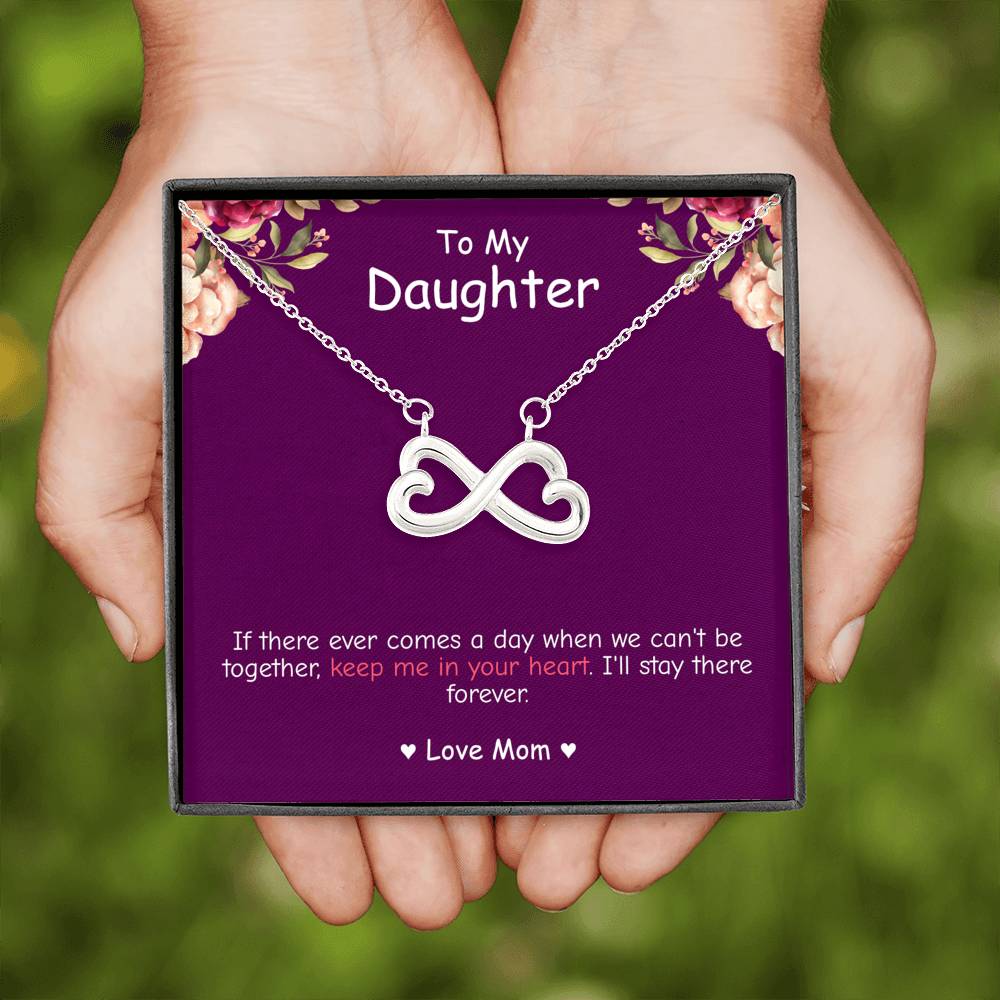 Keep Me In Your Heart - Mom to Daughter Infinity Necklace