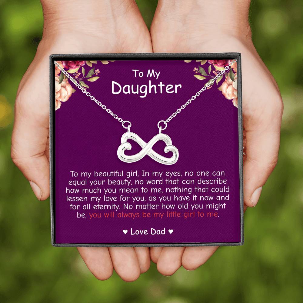 Always My Little Girl - Dad to Daughter Infinity Necklace