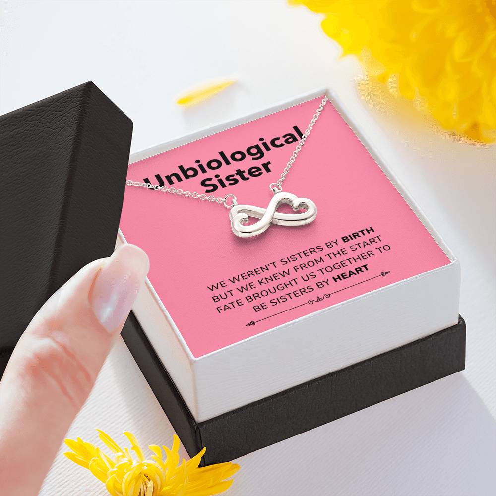 Sister By Heart - Gift For Unbiological Sister Infinity Necklace
