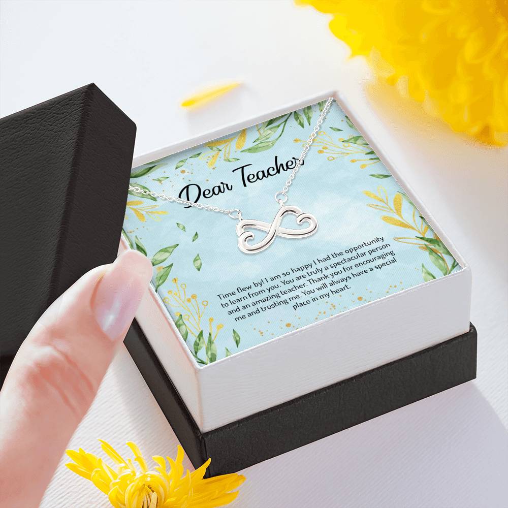 Time Flew By - Gift For Teacher Infinity Necklace